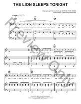 The Lion Sleeps Tonight piano sheet music cover